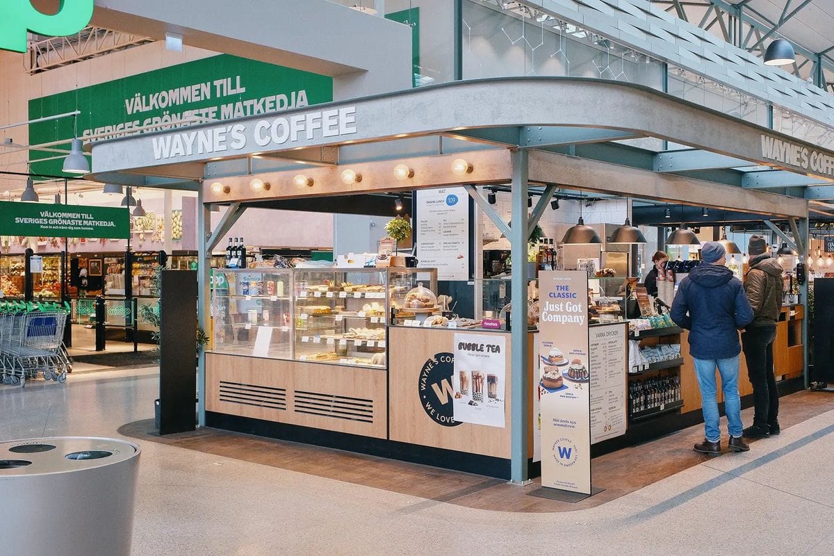 Waynes Coffee på Asecs i Jönköping